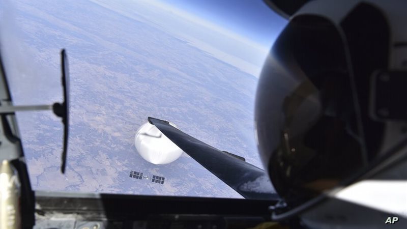 صورة سيلفي المنطاد الصيني في الولايات المتحدة AFP