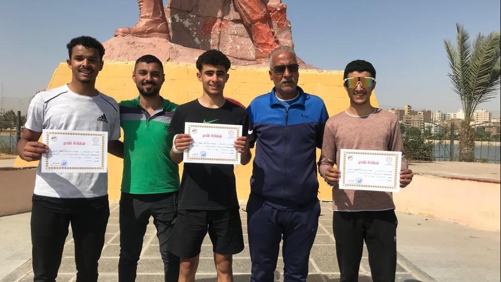 الطلاب الفائزين فى بطولة الجمهورية