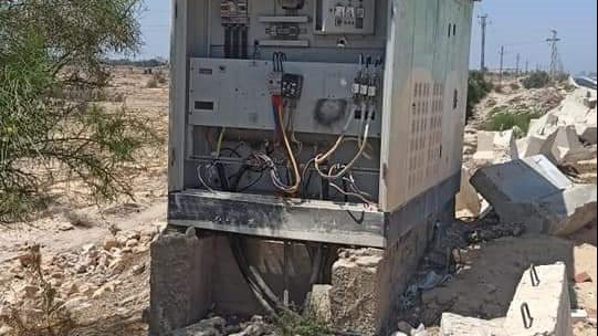 سرقة أبواب محولات الكهرباء بمدينة العريش 