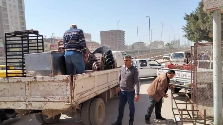 رفع 1150حالة إشغال طريق مخالف بنطاق 5 مراكز بالبحيرة