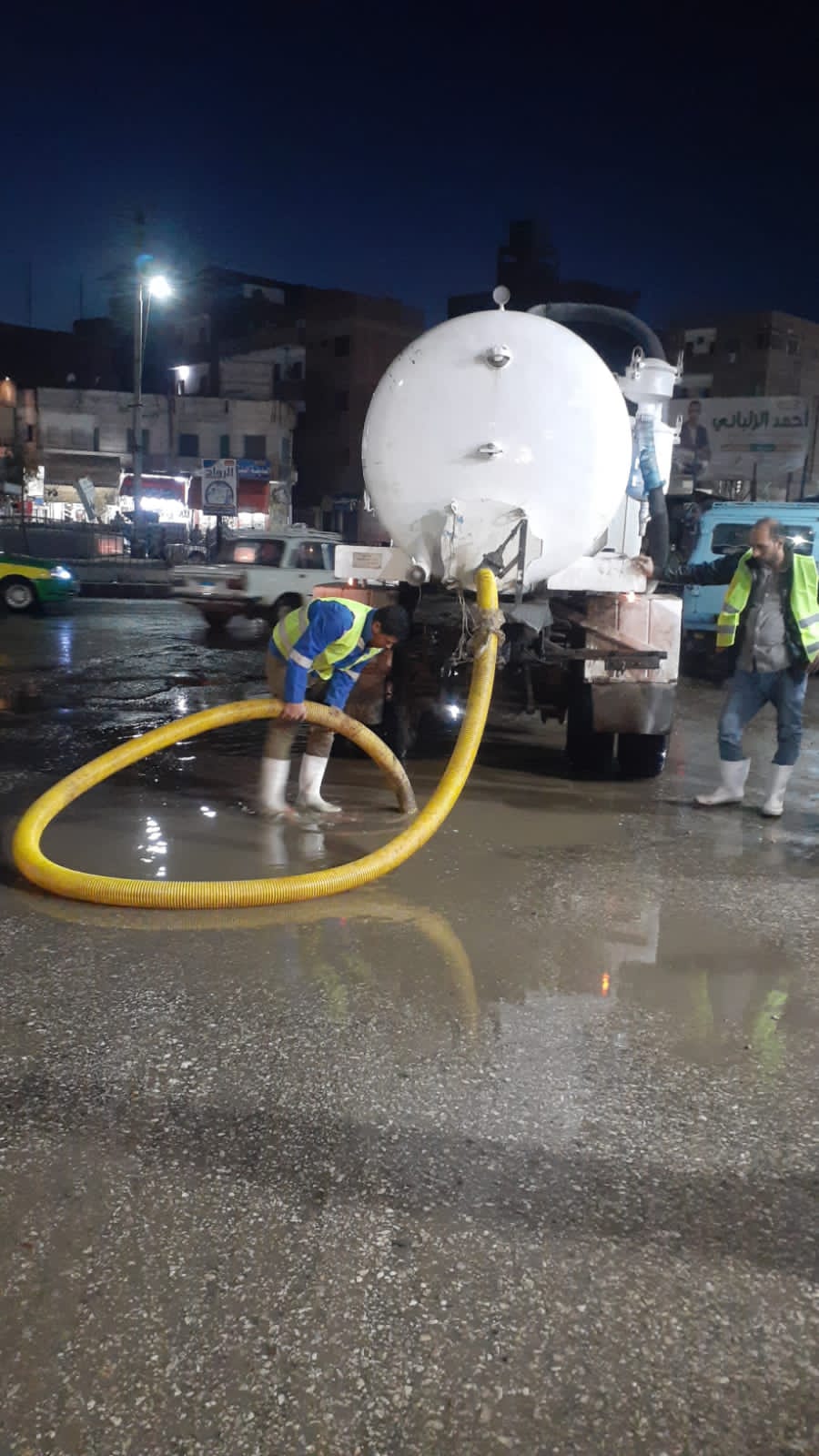 سحب مياه الأمطار من شوارع المنوفية 