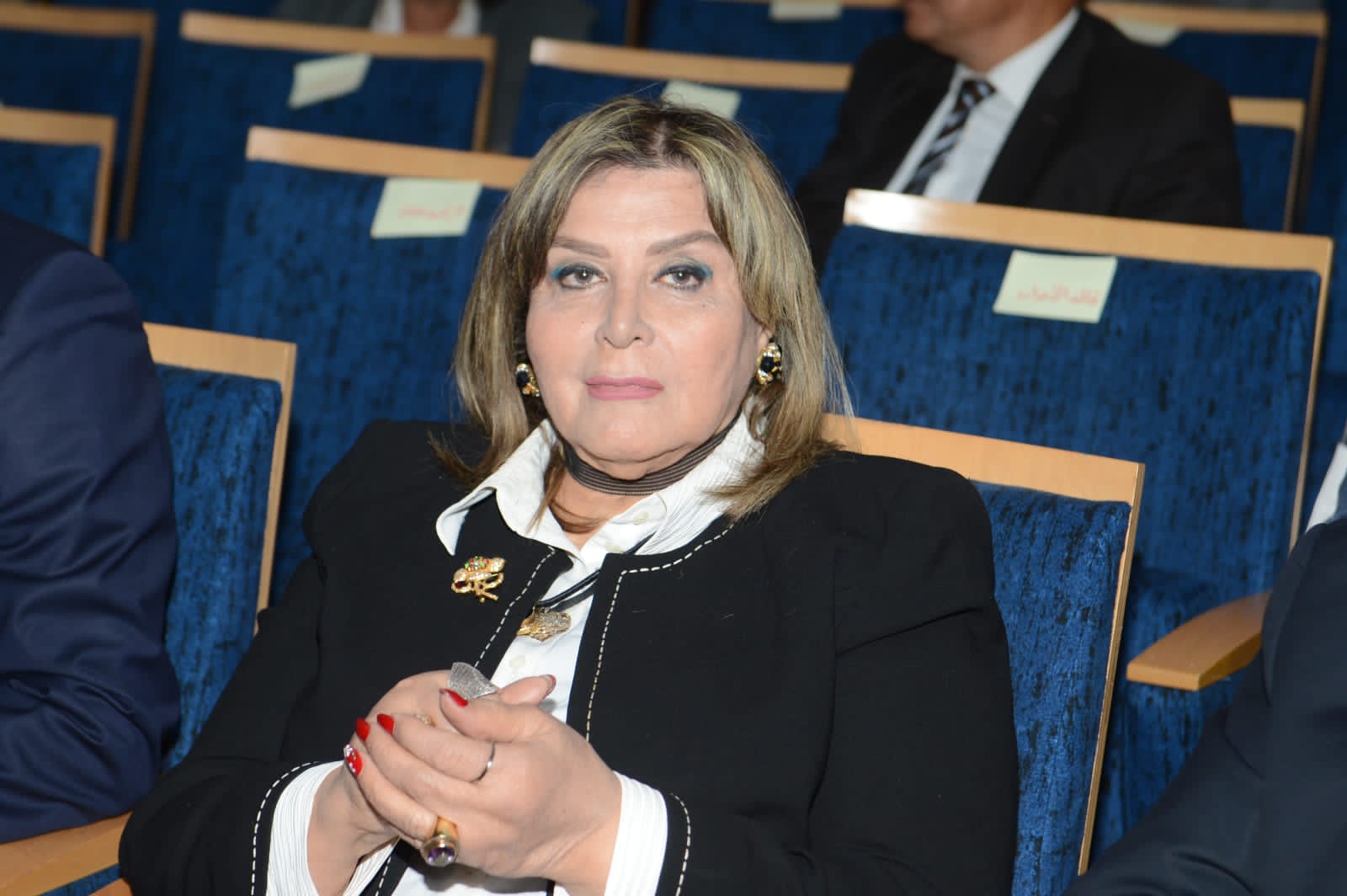 الدكتورة رضوي مصطفى ، عضو الهيئة العليا لحزب الحركة الوطنية 