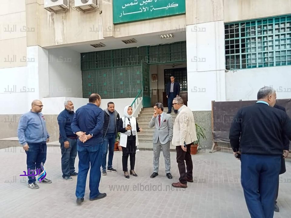 تجربة إخلاء ناجحة لمبنىكلية الآثار جامعة عين شمس3