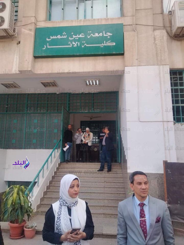 تجربة إخلاء ناجحة لمبنىكلية الآثار جامعة عين شمس2