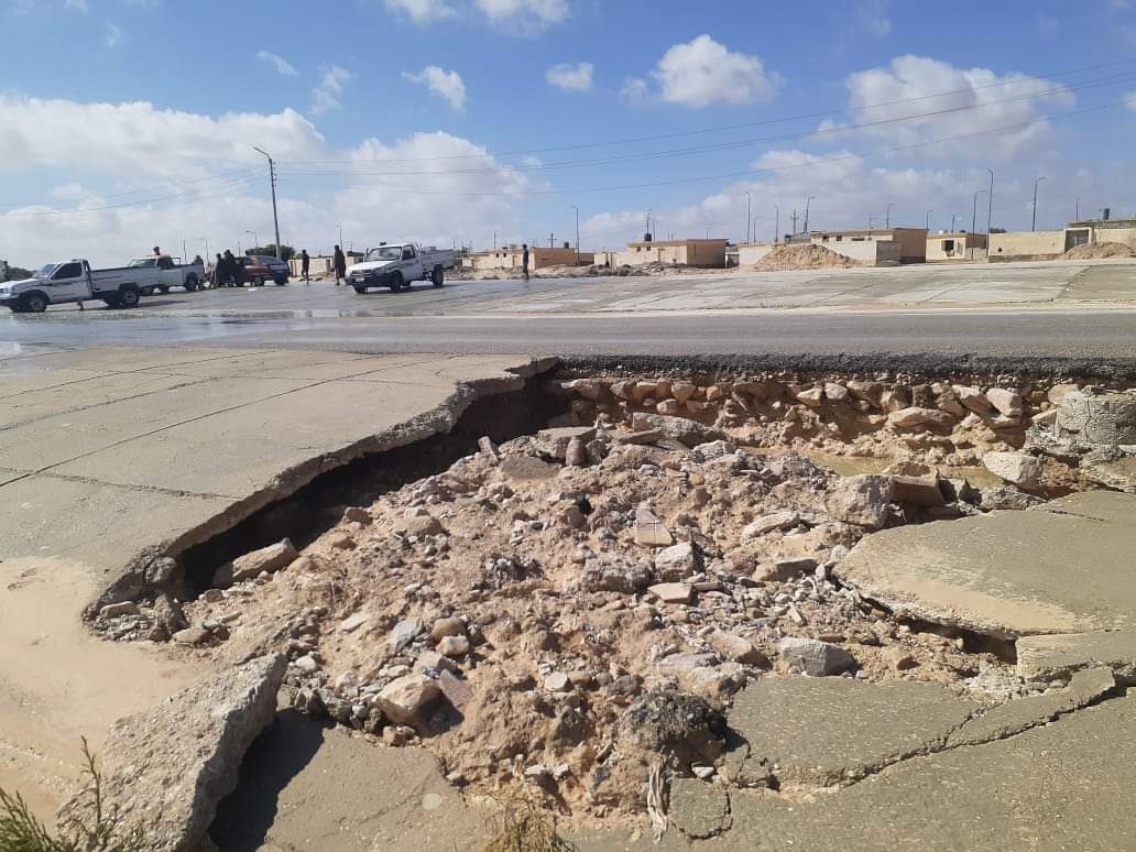 أضرار السيول بمدينة الحسنة 