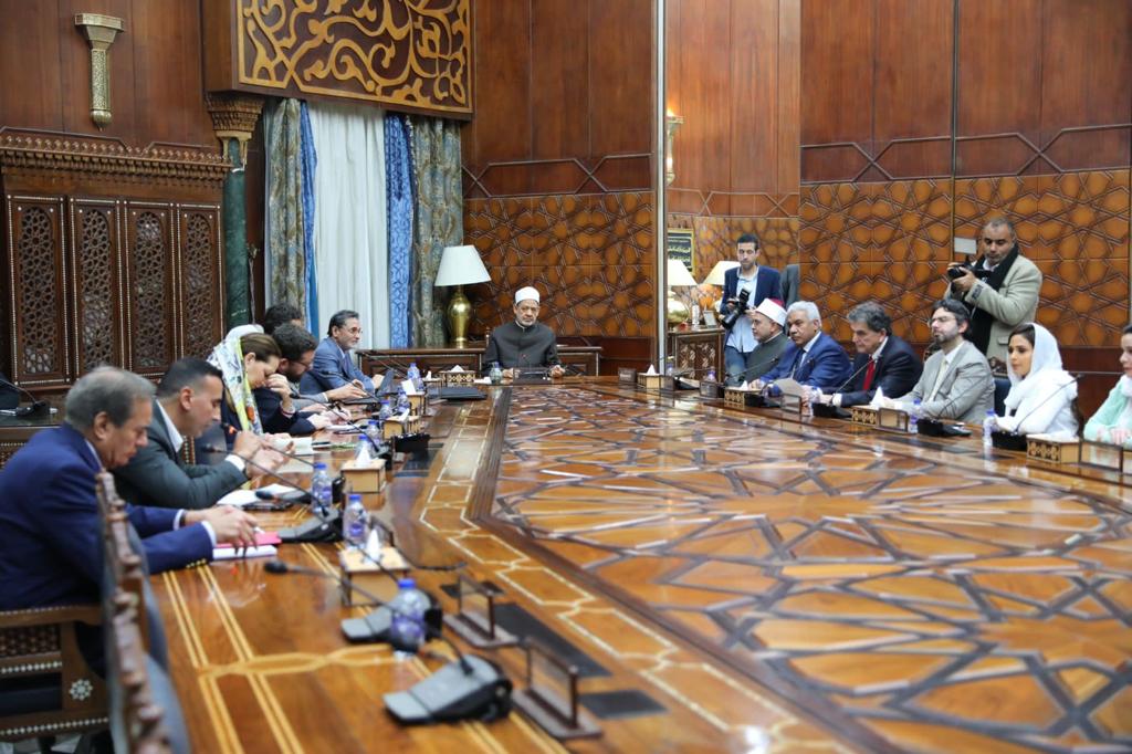 شيخ الأزهر خلال اللقاء 