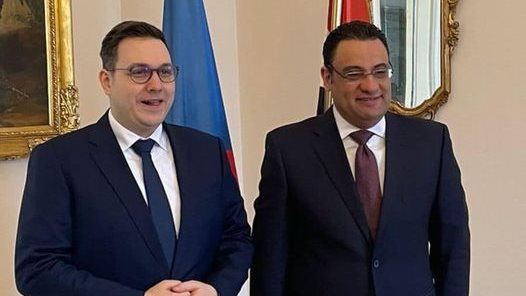 السفير المصري في براج يلتقي مع وزير خارجية التشيك