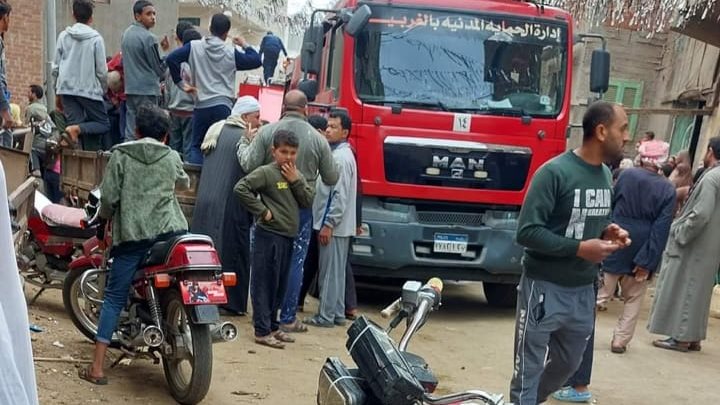 إخماد حريق هائل بشقة سكنية بطنطا