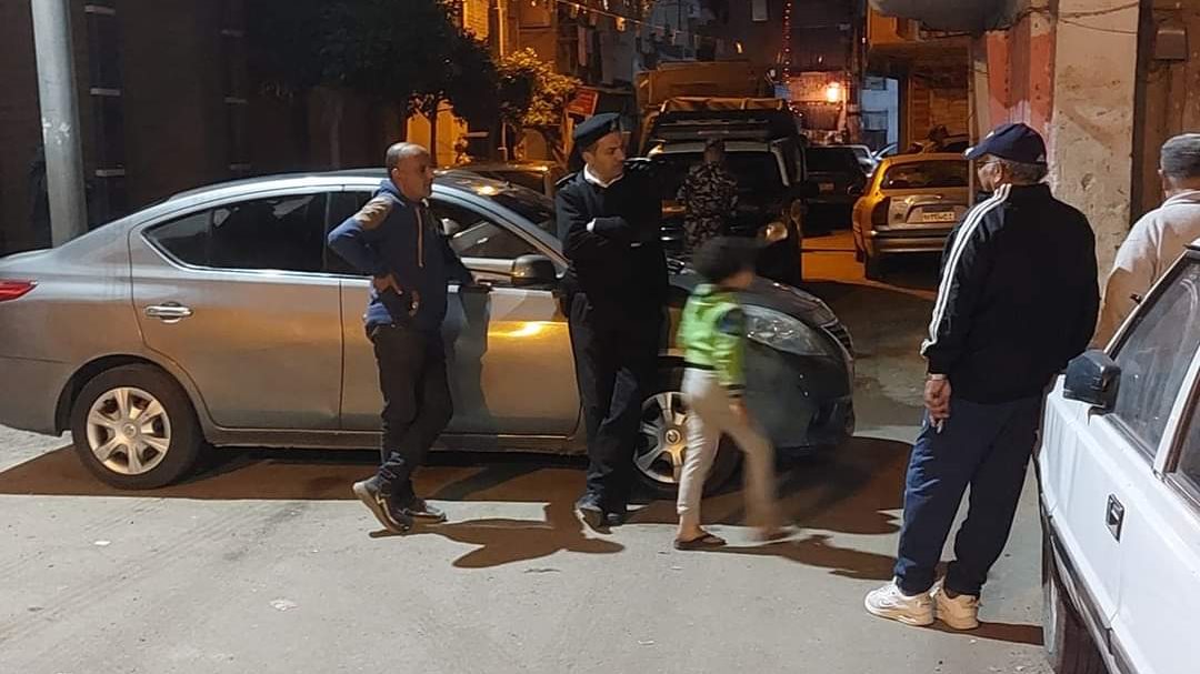 حراسة أمنية أثناء تمثيل الزوج جريمة قتل زوجته صيدلانيه وأبنت