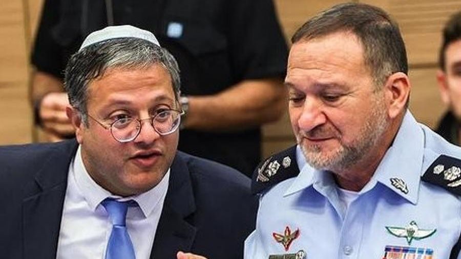 مفتش الشرطة الإسرائيلية يهاجم وزير الأمن القومي