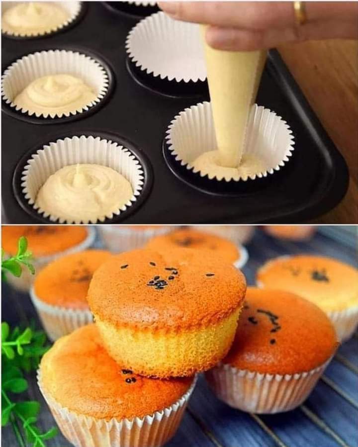 كب كيك الفانيليا 