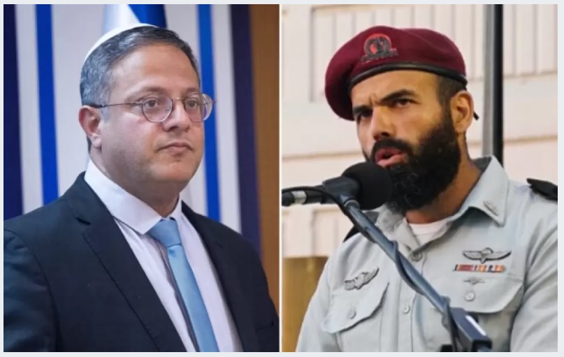 توبّيخ قائد عسكري بالجيش الإسرائيلي بسبب لقائه بوزير الامن 