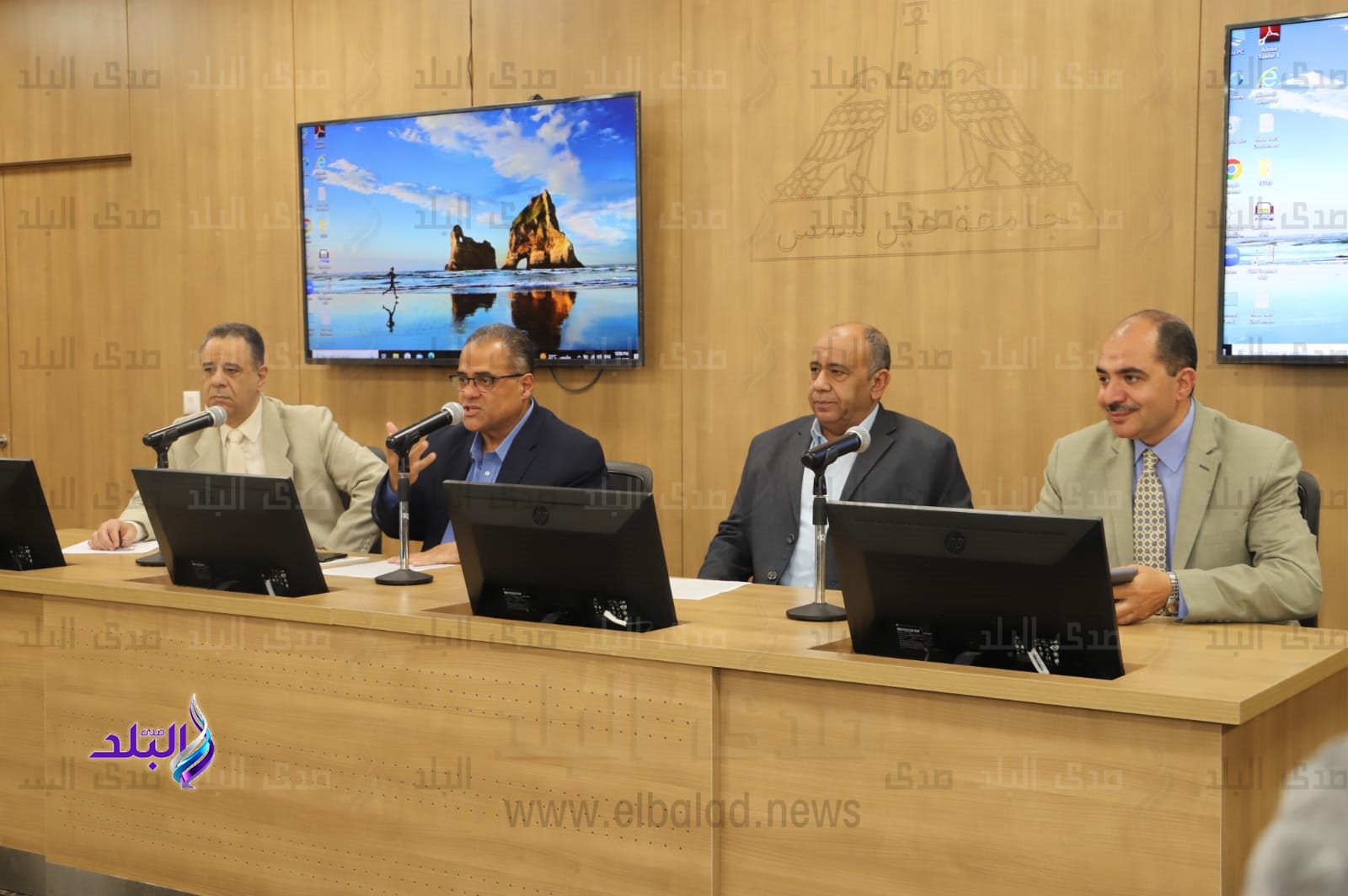 لقاء رئيس و نائب رئيس جامعة عين شمس بالطلاب الحاصلين على منحة USAID1