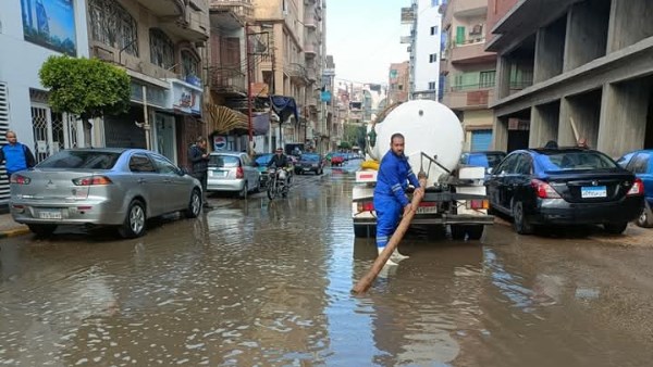 سحب مياه الأمطار في المنوفية 