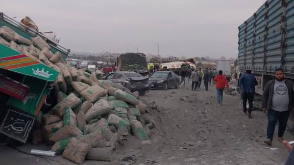 مدير الإدارة العامة للمرور يصل حادث الأوسطي بحلوان