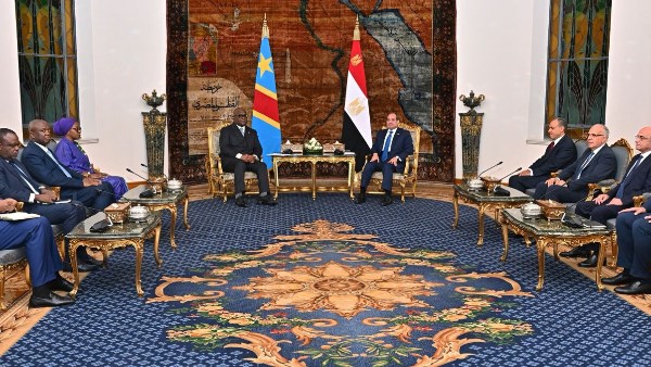 الرئيس السيسي يستقبل رئيس  جمهورية الكونجو 