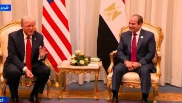 الرئيس السيسي يدعو ترامب لدعم ورعاية المؤتمر الدولي لإعادة إعمار غزة