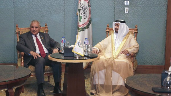 لقاء رئيس البرلمان العربي وممثل الفاو 