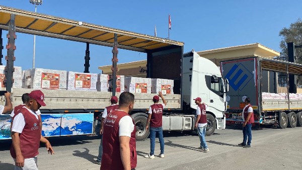 دخول مساعدات مؤسسة أبو العينين لقطاع غزة