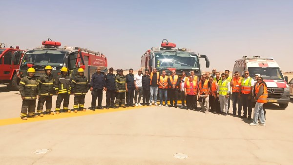 تجربة ميدانية لقياس زمن استجابة حالات الطوارئ بمطار القاهرة