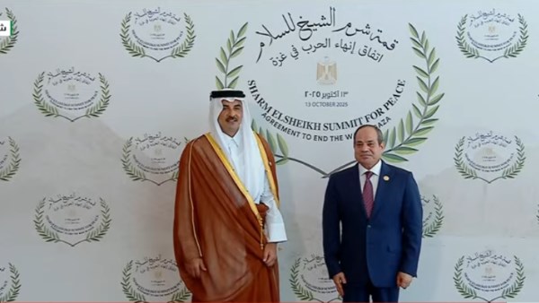 الرئيس السيسي يستقبل أمير قطر