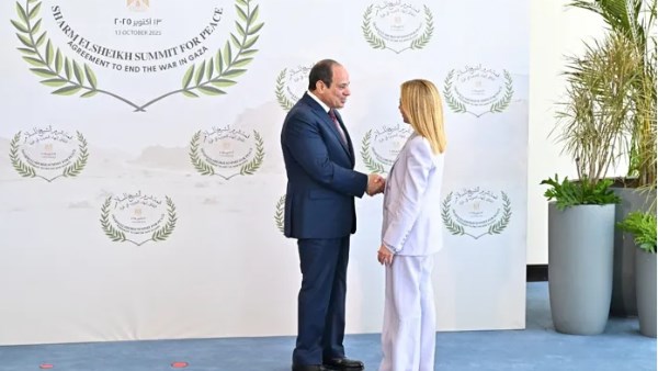 الرئيس السيسي خلال استقباله رئيسة وزراء إيطاليا جورجيا ميلوني