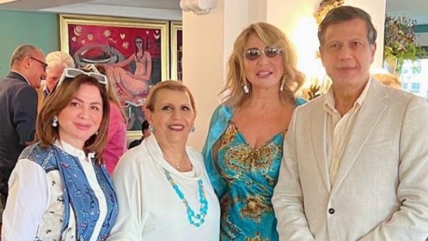 إيناس الدغيدي وزوجها من شهر العسل 