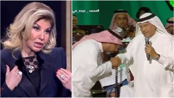 هاني فرحات يقبل يد محمد عبده - هالة سرحان 
