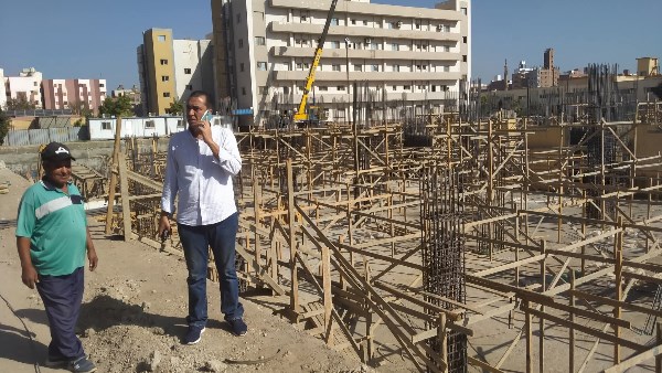 متابعة انشاء مستشفي الأورام 