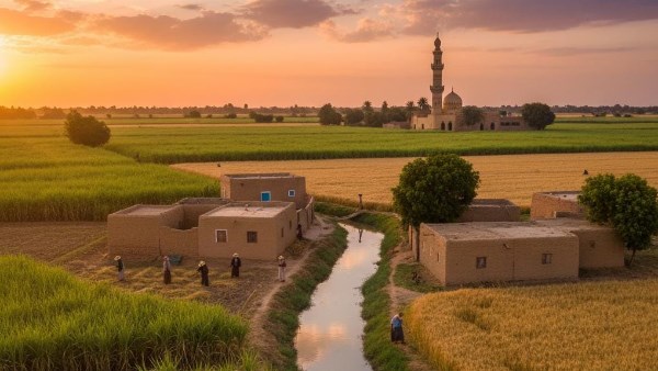 تصميم عن قرية برخيل بسوهاج