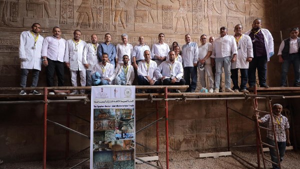 وزير السياحة والآثار يتفقد معبد إسنا ضمن مشروع إعادة الإحياء التاريخي الفائز بجائزة الآغاخان