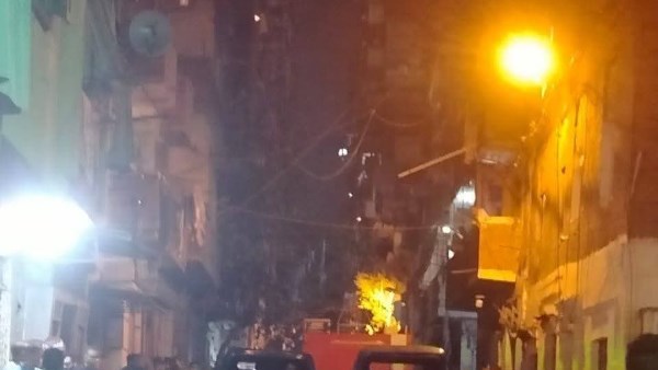 مصرع طفلة في حادث انهيار عقار بالاسكندرية