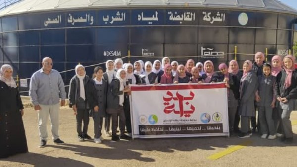 خلال زيارة الطلاب لمحطة مياه الرميلة 