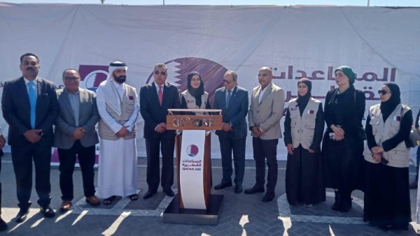 ميناء شرق بورسعيد يستقبل شحنات مساعدات إغاثية قطرية لأهالي قطاع غزة