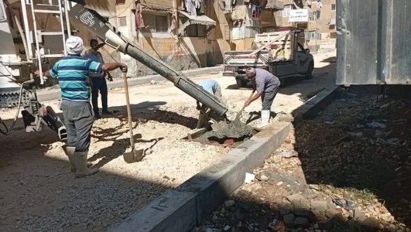 استمرار أعمال التطوير الشاملة بمنطقتي "السلام الجديد والتصنيع " بضواحي  بورسعيد 