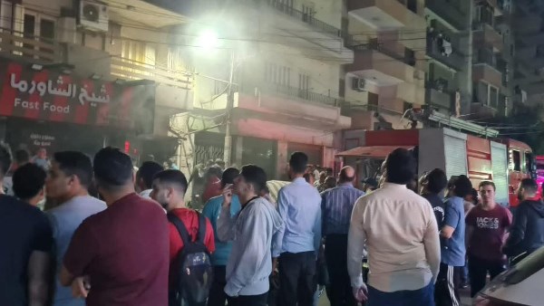 حريق هائل بمطعم بطنطا 