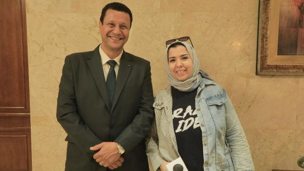 الدكتور خالد جاد مع محرر صدى البلد