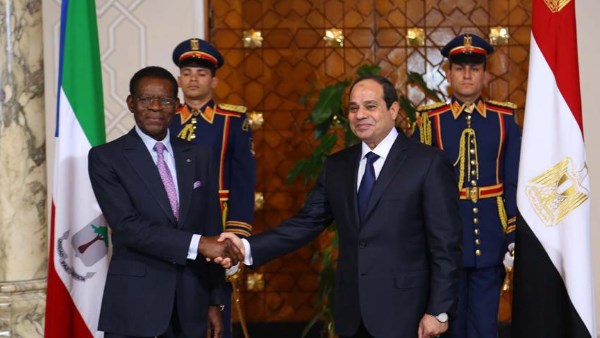 الرئيس السيسي ورئيس غينيا الاستوائية