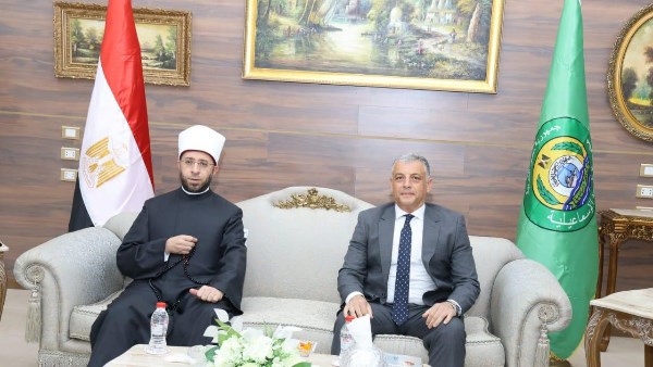 محافظ الإسماعيلية يستقبل وزير الأوقاف ومفتي الجمهورية ورئيس الوطنية للإعلام 