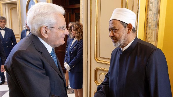 الرئيس الإيطالي وشيخ الأزهر الرئيس الإيطالي وشيخ الأزهر