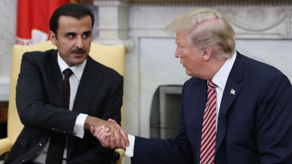 أمير قطر وترامب 