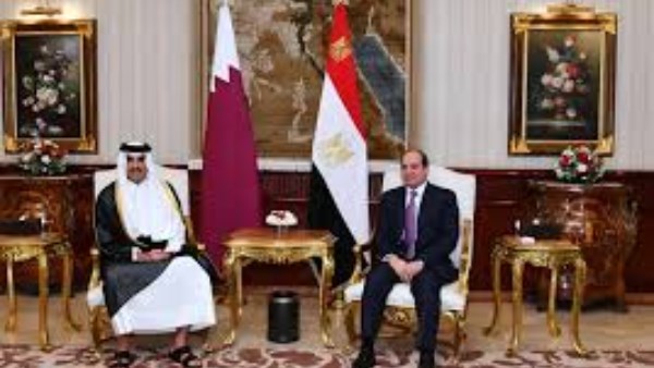 الرئيس السيسي وأمير قطر 