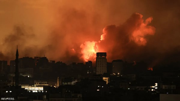 قصف عنيف على مناطق متفرقة على غزة 
