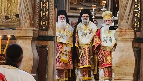مراسم التنصيب فى كنيسة القيامة بالقدس 