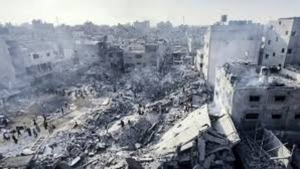الدمار في غزة جراء العدوان الإسرائيلي علي القطاع