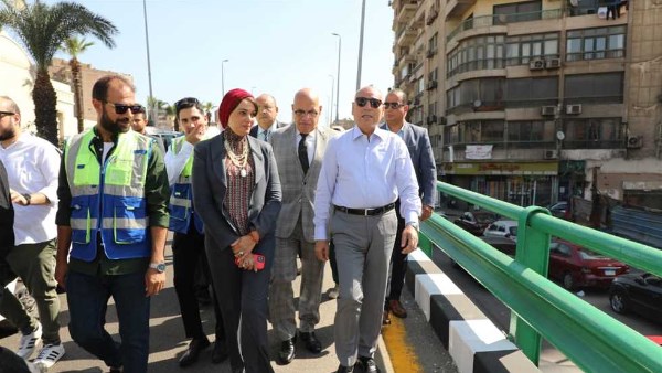 محافظ القاهرة يتفقد كوبري أحمد سعيد المعدني بعد الانتهاء من أعمال تطويره