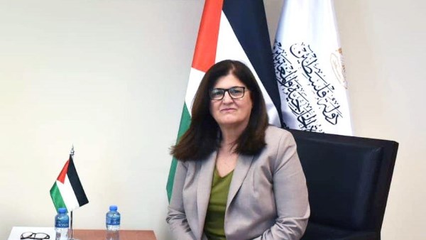  وزيرة الخارجية والمغتربين الفلسطينية، فارسين أغابكيان شاهين