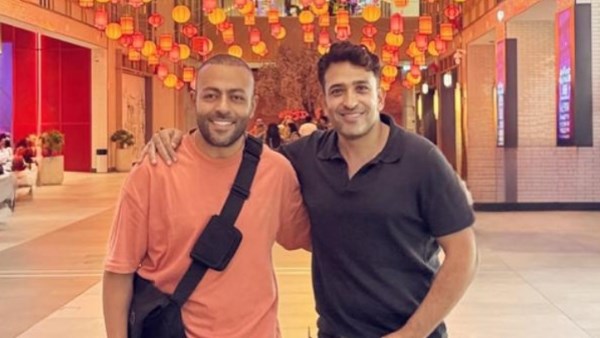 الشاعر تامر حسين و النجم تامر عاشور  الشاعر تامر حسين و النجم تامر عاشور