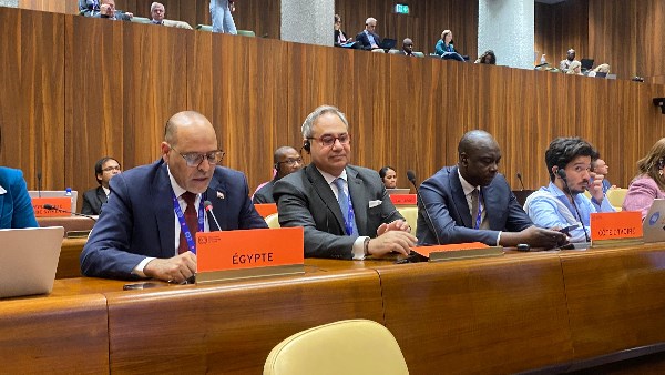 وزير العمل خلال إلقاء كلمته