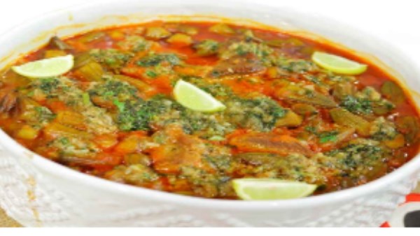 طاجن البامية باللحم